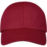 Cerus 6 panel cool fit cap – Red front view