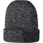 Rigi reflective beanie – Solid black back view