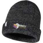 Rigi reflective beanie – Solid black with logo