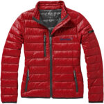 Scotia women's lightweight down jacket – Red with logo