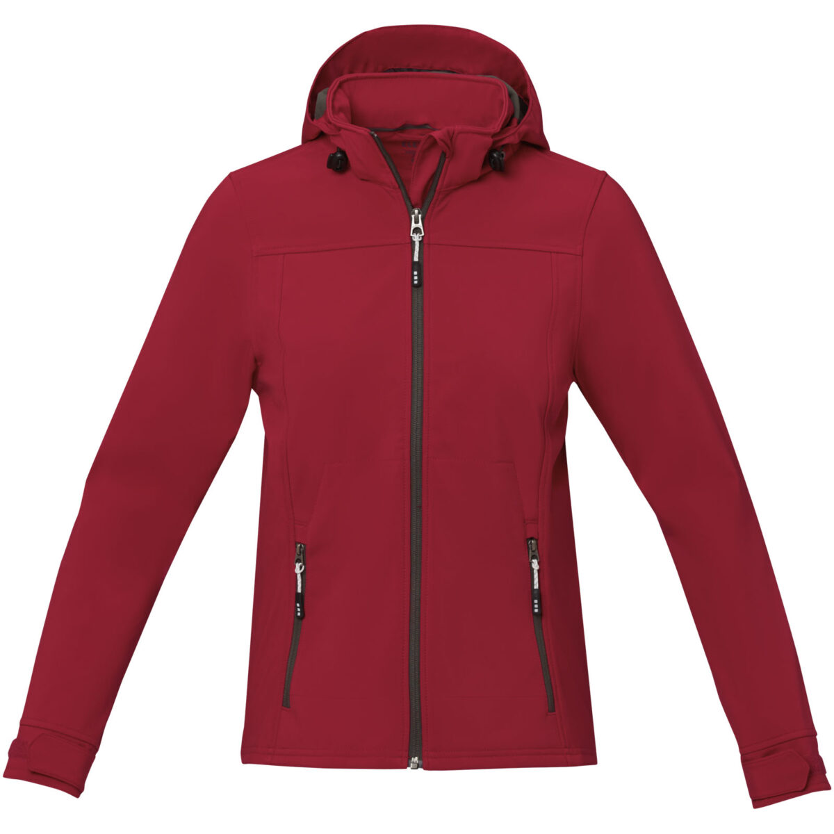 Langley women's softshell jacket – Red front view