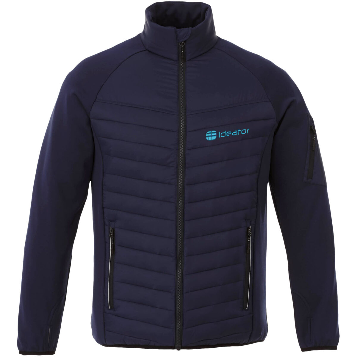 Banff men's hybrid insulated jacket – Navy with logo