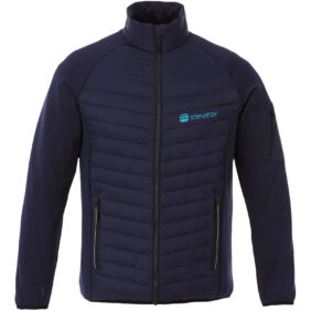 Banff men's hybrid insulated jacket – Navy with logo