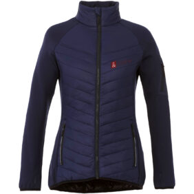 Banff women's hybrid insulated jacket – Navy with logo
