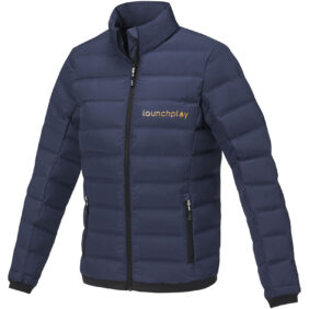 Macin women's insulated down jacket – Navy with logo