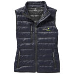 Fairview women's lightweight down bodywarmer – Navy with logo