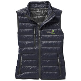 Fairview women's lightweight down bodywarmer – Navy with logo