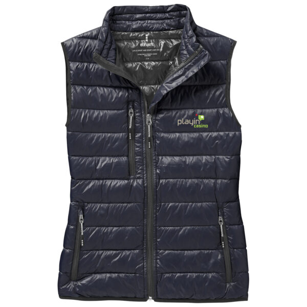 Fairview women's lightweight down bodywarmer – Navy with logo