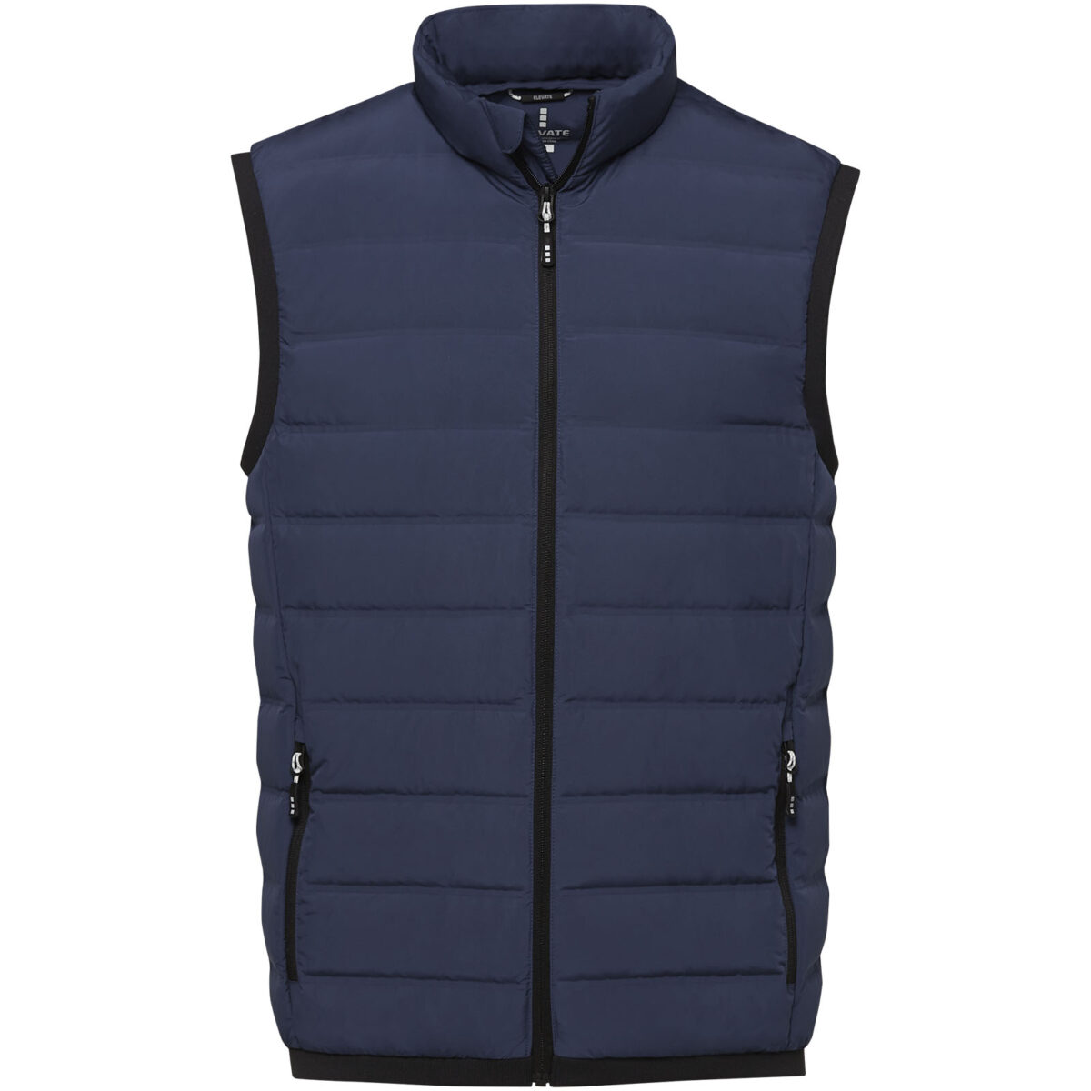 Caltha men's insulated down bodywarmer – Navy front view