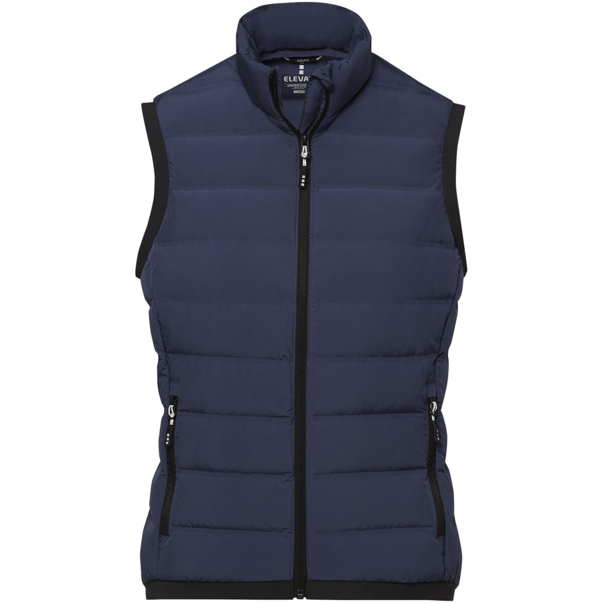 Caltha women's insulated down bodywarmer – Navy front view