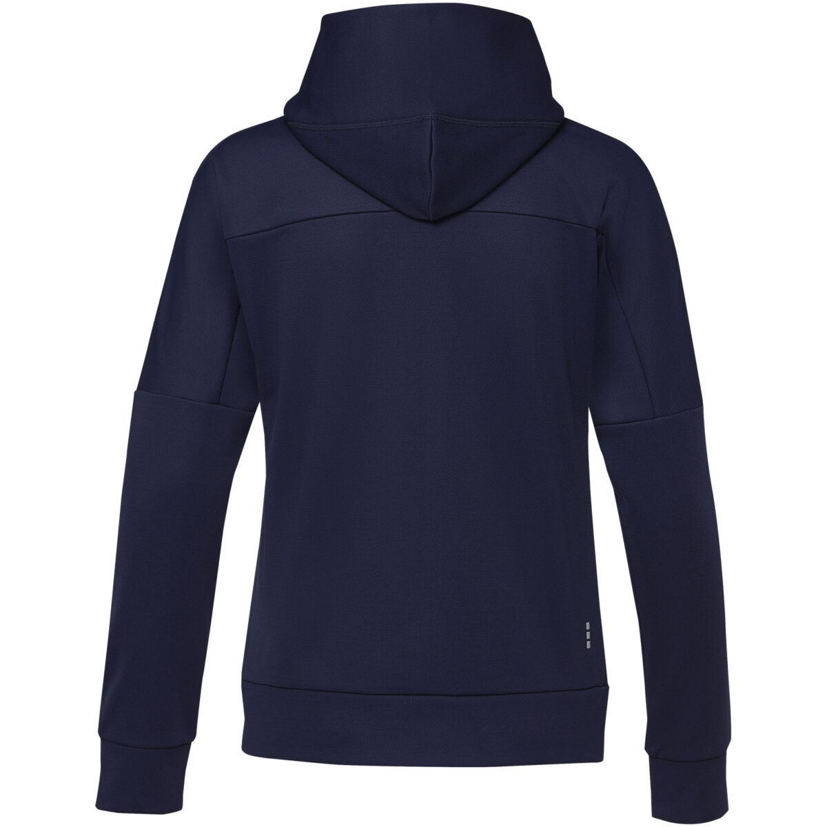 Nubia women's performance full zip knit jacket – Navy back view