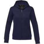 Nubia women's performance full zip knit jacket – Navy front view