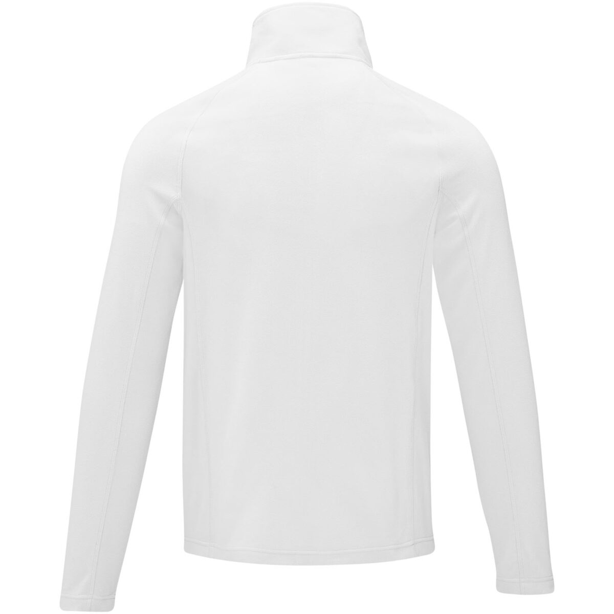 Zelus men's fleece jacket – White back view