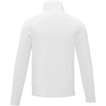 Zelus men's fleece jacket – White back view