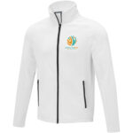 Zelus men's fleece jacket – White with logo
