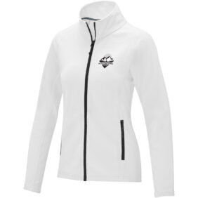Zelus women's fleece jacket – White with logo