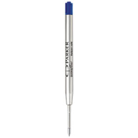 Parker Quinkflow ballpoint pen refill (blue ink) – Silver front view