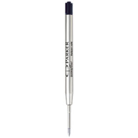 Parker Quinkflow ballpoint pen refill (black ink) – Silver front view