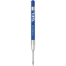 Parker Gel ballpoint pen refill (blue ink) – Silver front view
