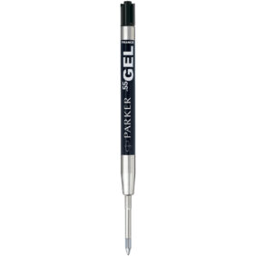 Parker Gel ballpoint pen refill (black ink) – Silver front view