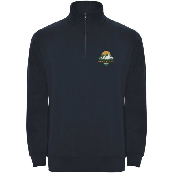 Aneto quarter zip sweater – Navy Blue with logo