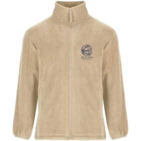 Artic men's full zip fleece jacket – Sand with logo
