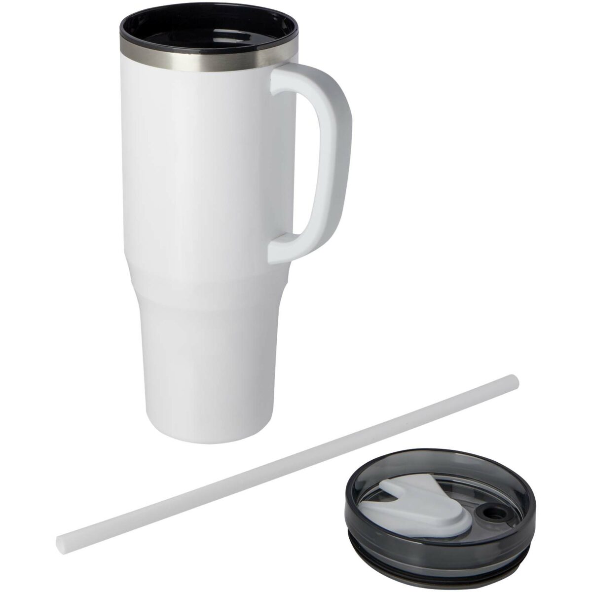 Melbourne 1200 ml RCS certified insulated tumbler with straw – White extra view