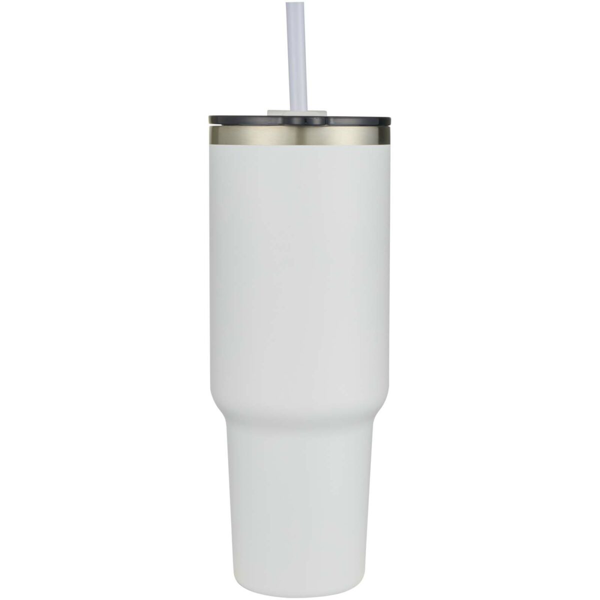 Sydney 1200 ml double wall RCS certified copper vacuum insulated tumbler with straw – White front view