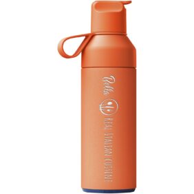 Ocean Bottle GO 500 ml vacuum insulated water bottle – Sun Orange with logo