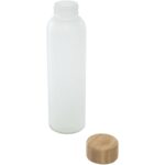 Lume 500 ml matte soda lime glass bottle with bamboo lid – White extra view