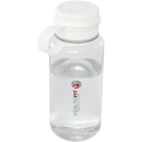 Ryder 900 ml RCS certified RPET sport bottle with multi-function lid – White with logo
