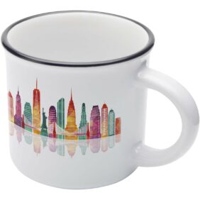 Bari 240 ml ceramic sublimation mug – White with logo