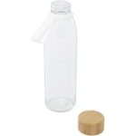 Porto 500 ml glass water bottle with silicone handle and bamboo lid – Transparent clear extra view