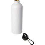 Oregon 750 ml RCS certified single wall stainless steel water bottle with carabiner – White extra view