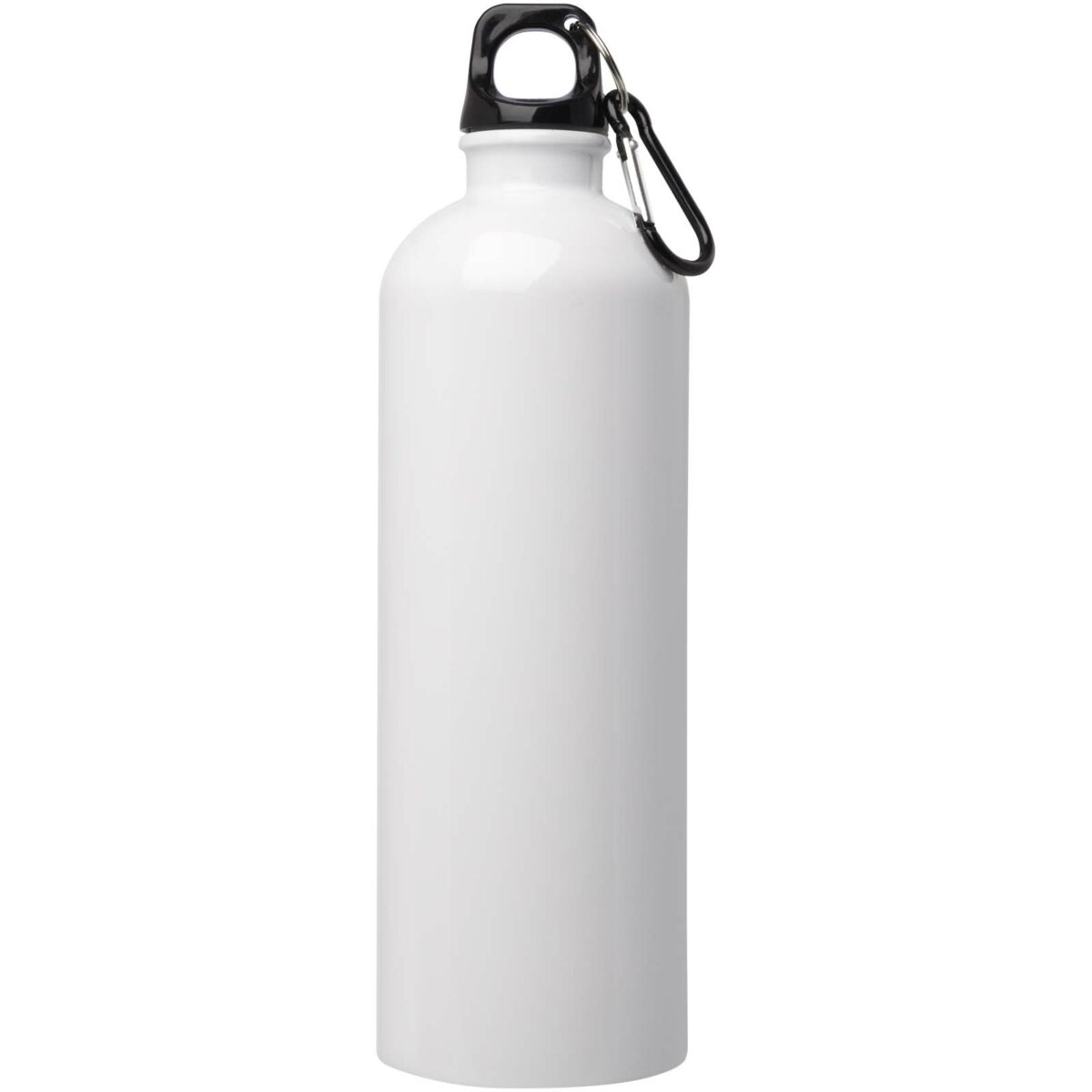 Oregon 750 ml RCS certified single wall stainless steel water bottle with carabiner – White front view