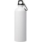Oregon 750 ml RCS certified single wall stainless steel water bottle with carabiner – White front view