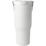 Bronx 900 ml RCS recycled stainless steel copper vacuum insulated tumbler with dual function lid – White back view