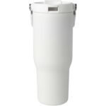Bronx 900 ml RCS recycled stainless steel copper vacuum insulated tumbler with dual function lid – White front view