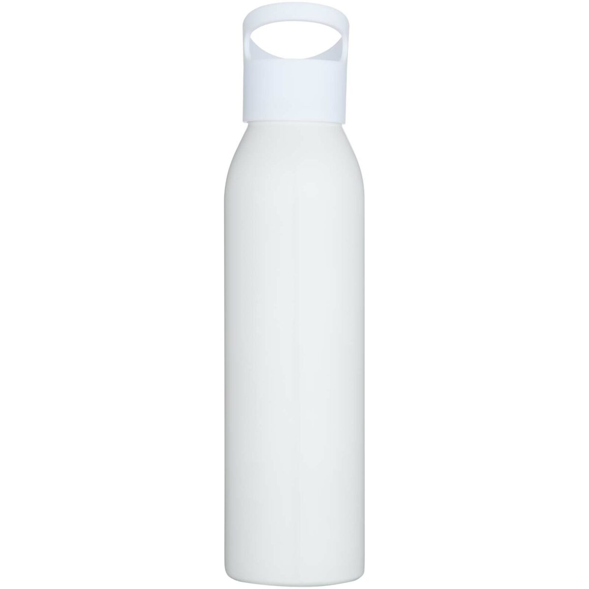 Sky 650 ml RCS recycled single wall stainless steel water bottle – White front view