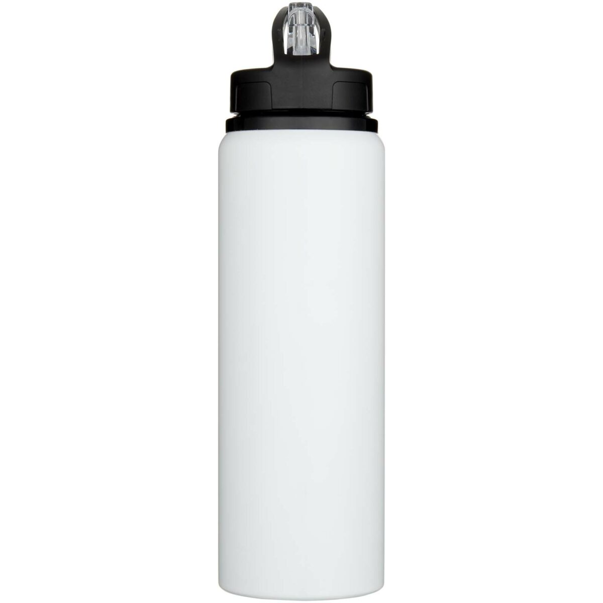 Fitz 800 ml RCS recycled single wall stainless steel water bottle – White front view
