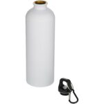 Oregon 750 ml matte RCS recycled single wall stainless steel water bottle with carabiner – White extra view