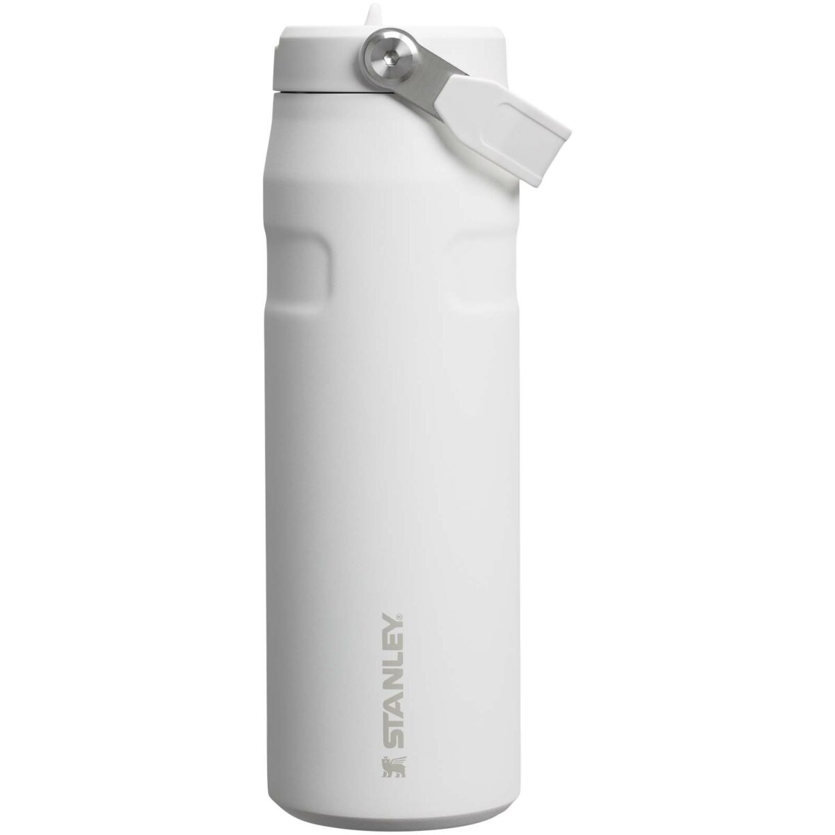 Stanley IceFlow™ 2.0 700 ml water bottle with flip straw – Frosted white front view