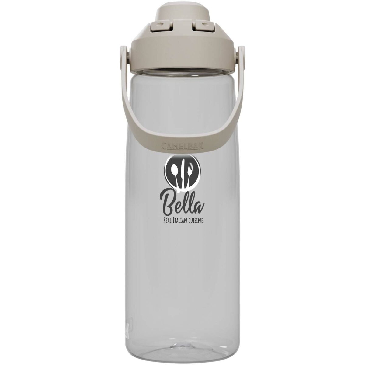 Camelbak® Thrive Chug 750 ml Tritan Renew water bottle with flip cap – Transparent clear with logo