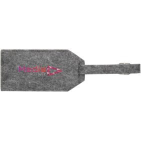 Tie luggage tag – Grey with logo