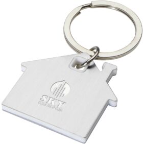 Nook house-shaped keychain – White with logo