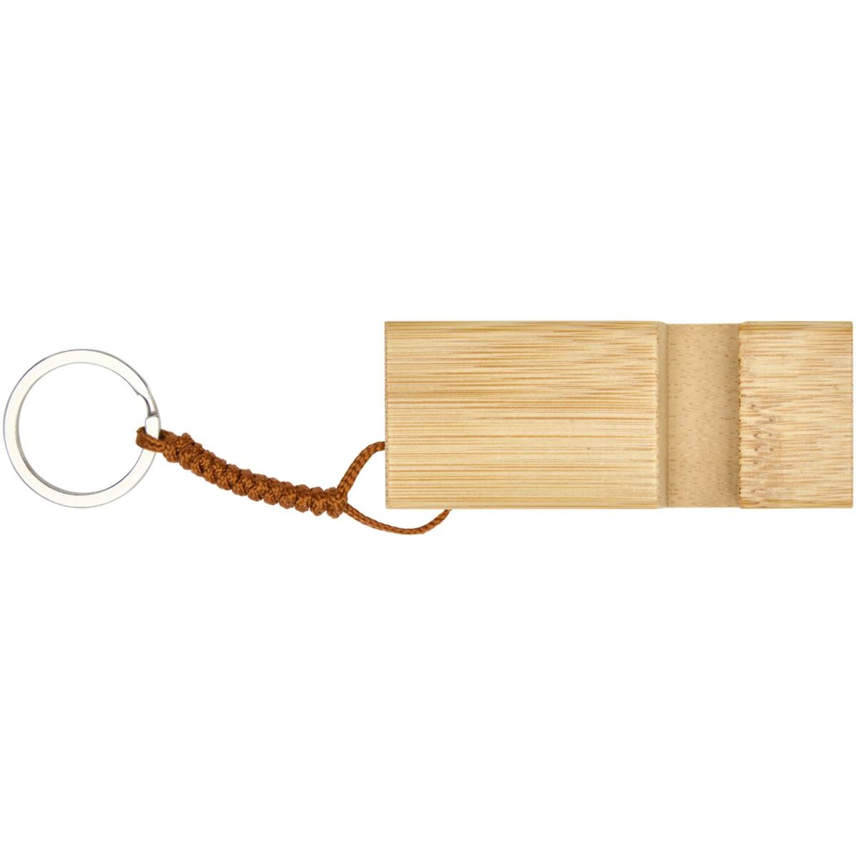 Bosona bamboo phone holder with keychain – Wood front view