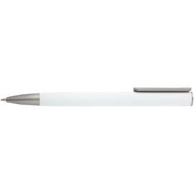 Ziguur recycled aluminium ballpoint pen (black ink) – White front view