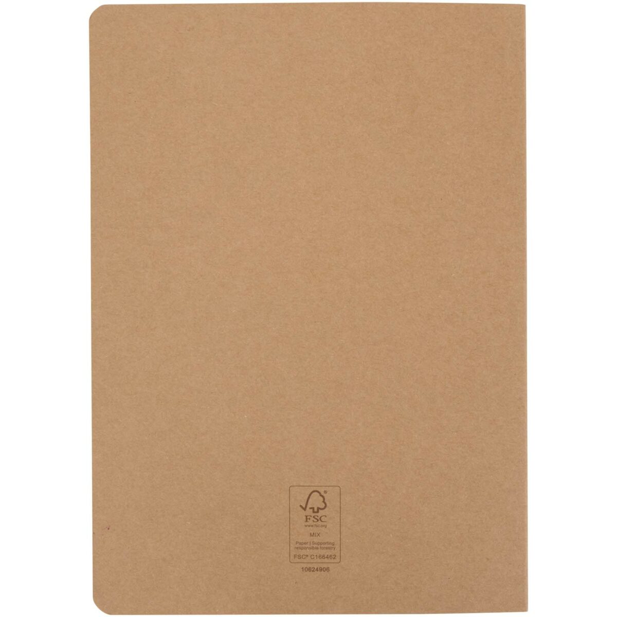 Slyk A5 kraft cahier notebook with dotted pages – Natural back view