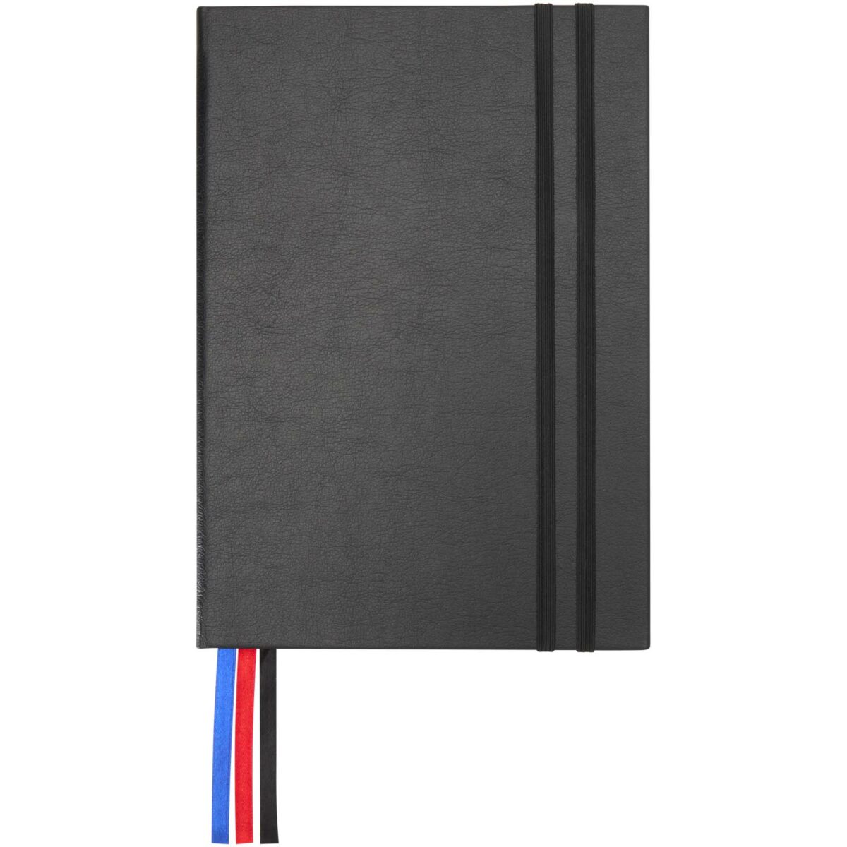 Alder A5 hard cover notebook – Solid black front view