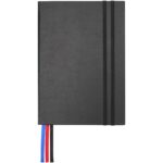 Alder A5 hard cover notebook – Solid black front view